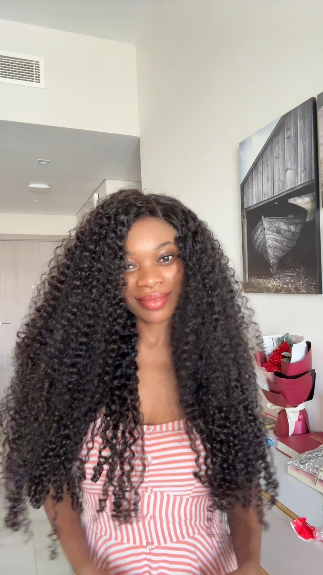 Burmese curly wig