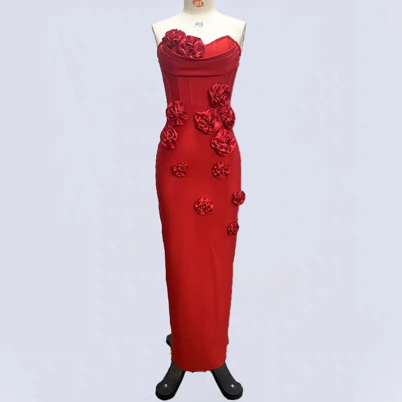 spring style strapless floral