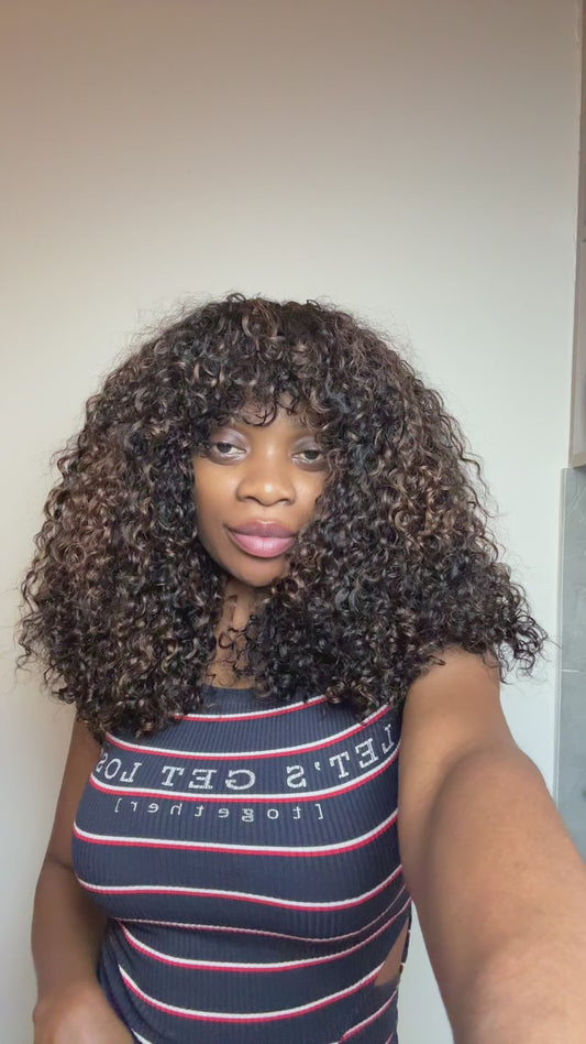 Bang wig mix brown