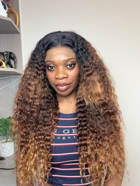 Spanish honey 5x5 hd wig
