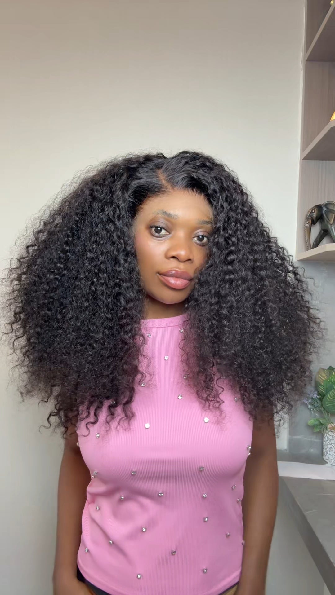 Curly unit 13x4 hd lace wig