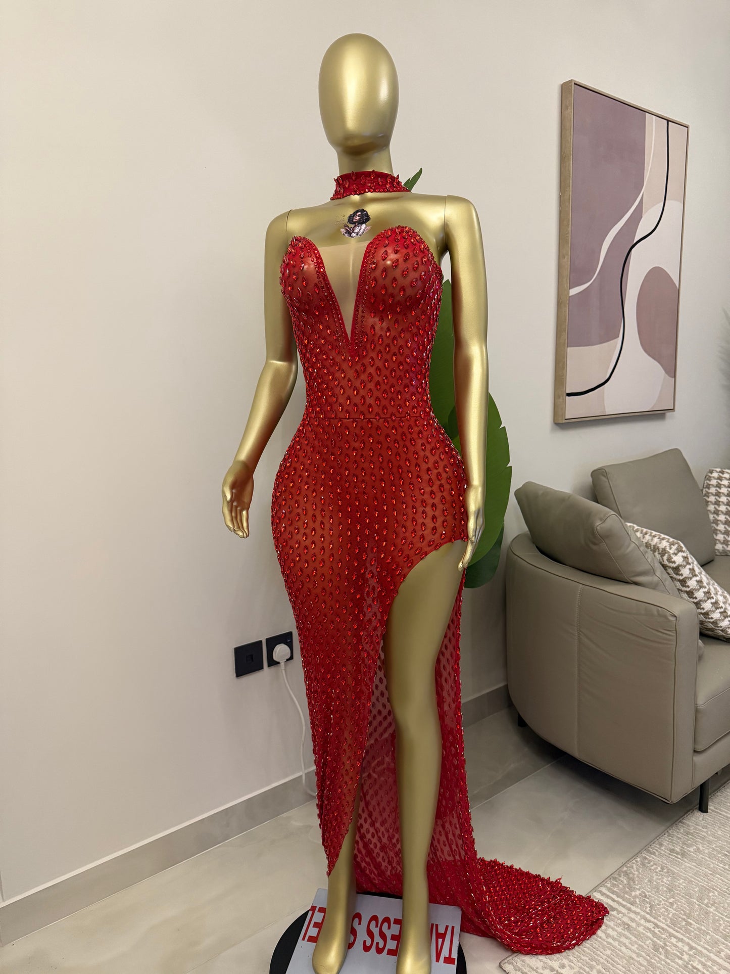 Robe en Maille rouge